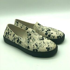 Melissa Shoes Women's 7 Ground Disney Mickey Sneakers All Over Print Rubber Flat